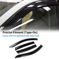 Window Deflectors Side Window Vent Visors Black 1 Set for Honda CR-V (2007–2011)