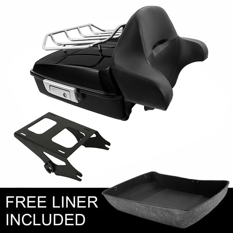 Chopped Trunk Backrest Mount Rack for Harley Road Glide (2014–2026)
