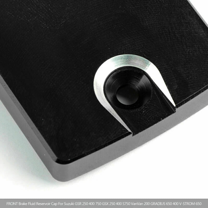 CNC Front Brake Fluid Reservoir Cap Black for Suzuki GSR250 GSR400 DL650 (2006–2017)