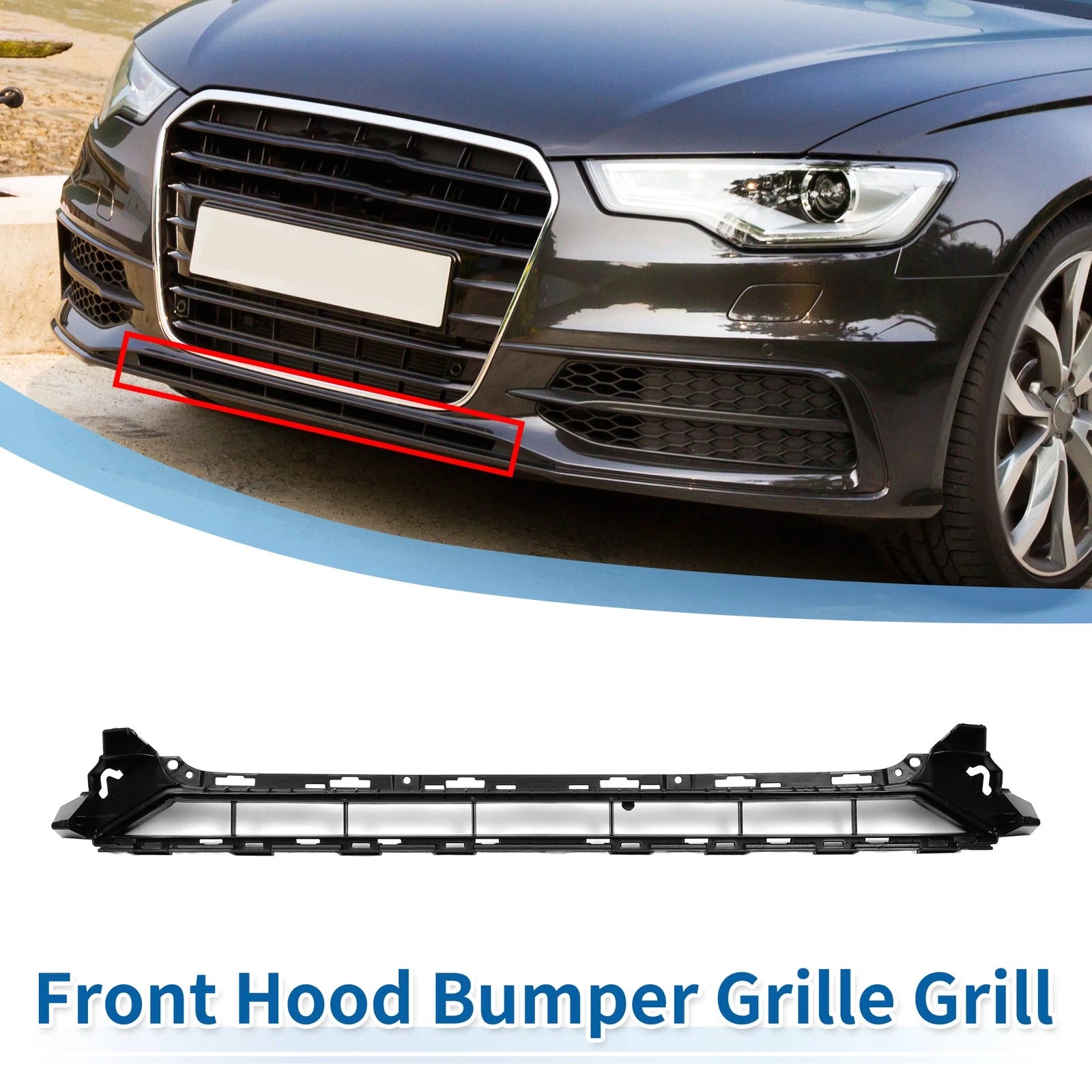 Front Hood Bumper Grille for Audi A6 (2018–2018)
