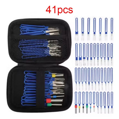 41-Piece Automotive Terminal Removal Kit with Ergonomic O-Ring Handle