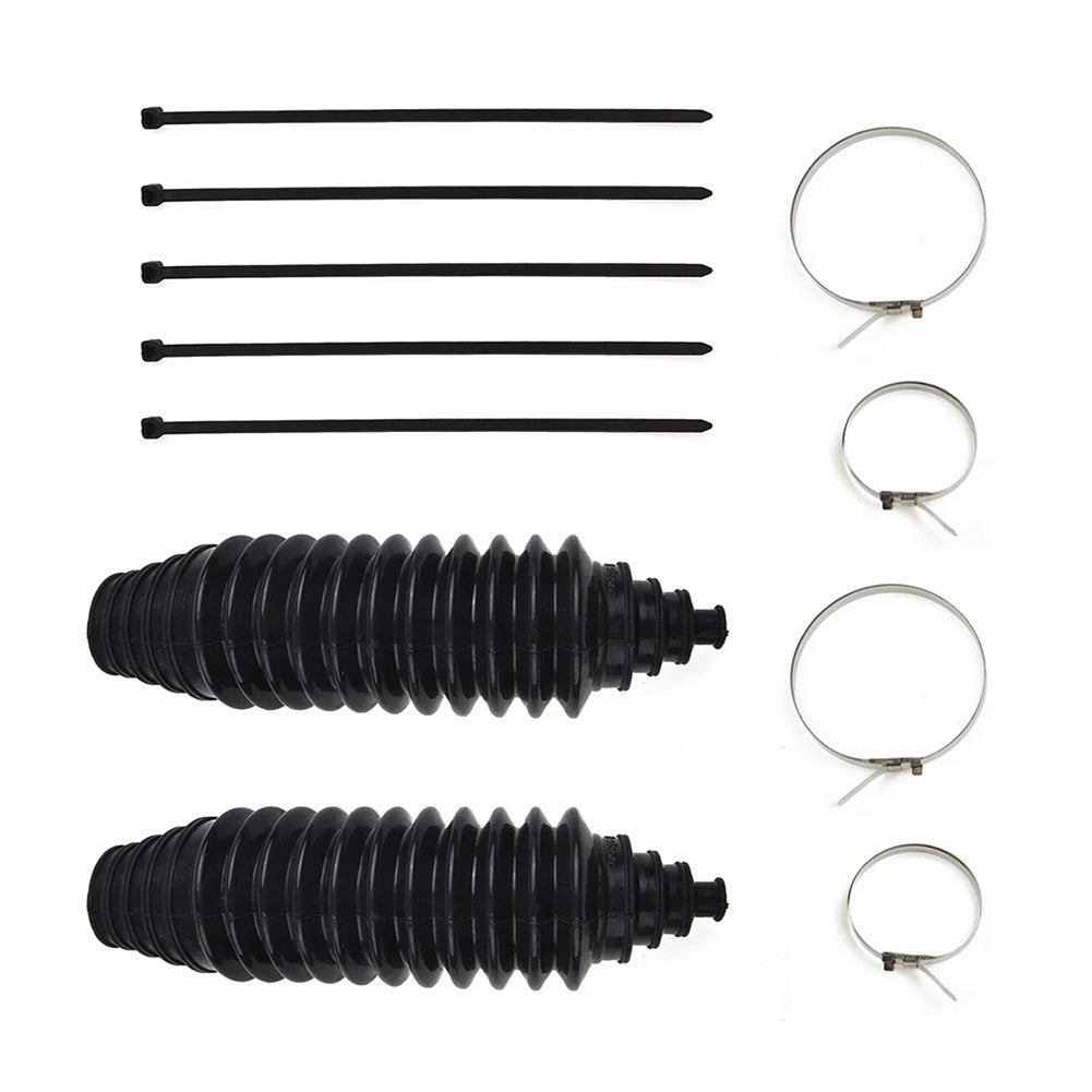Black Silicone Rack Pinion Steering Gaiter Boot Kit for
