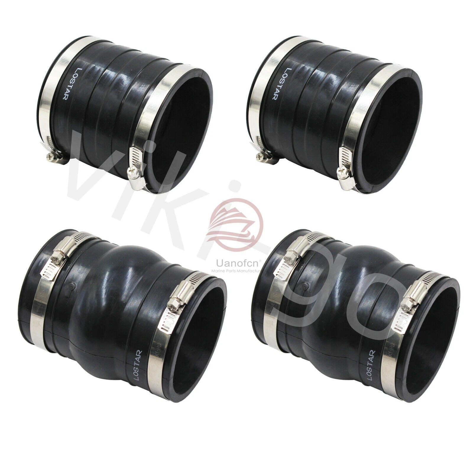 Exhaust Hose Bellows for OMC Volvo Penta 4.3/5.0/5.7L (Upper Lower Rubber)