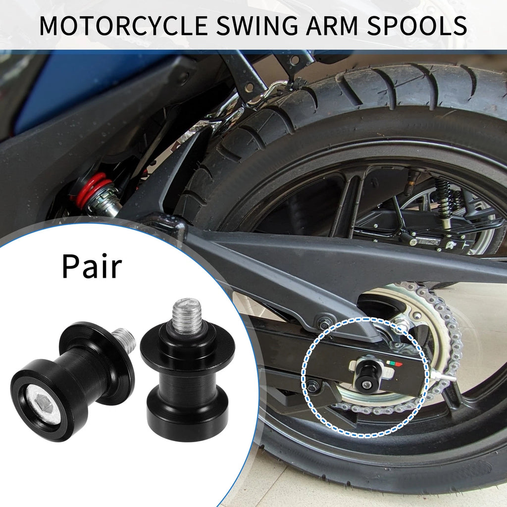 Motorcycle Swingarm Spools 8mm CNC Replacement Pair for Universal Models (2000–2024)