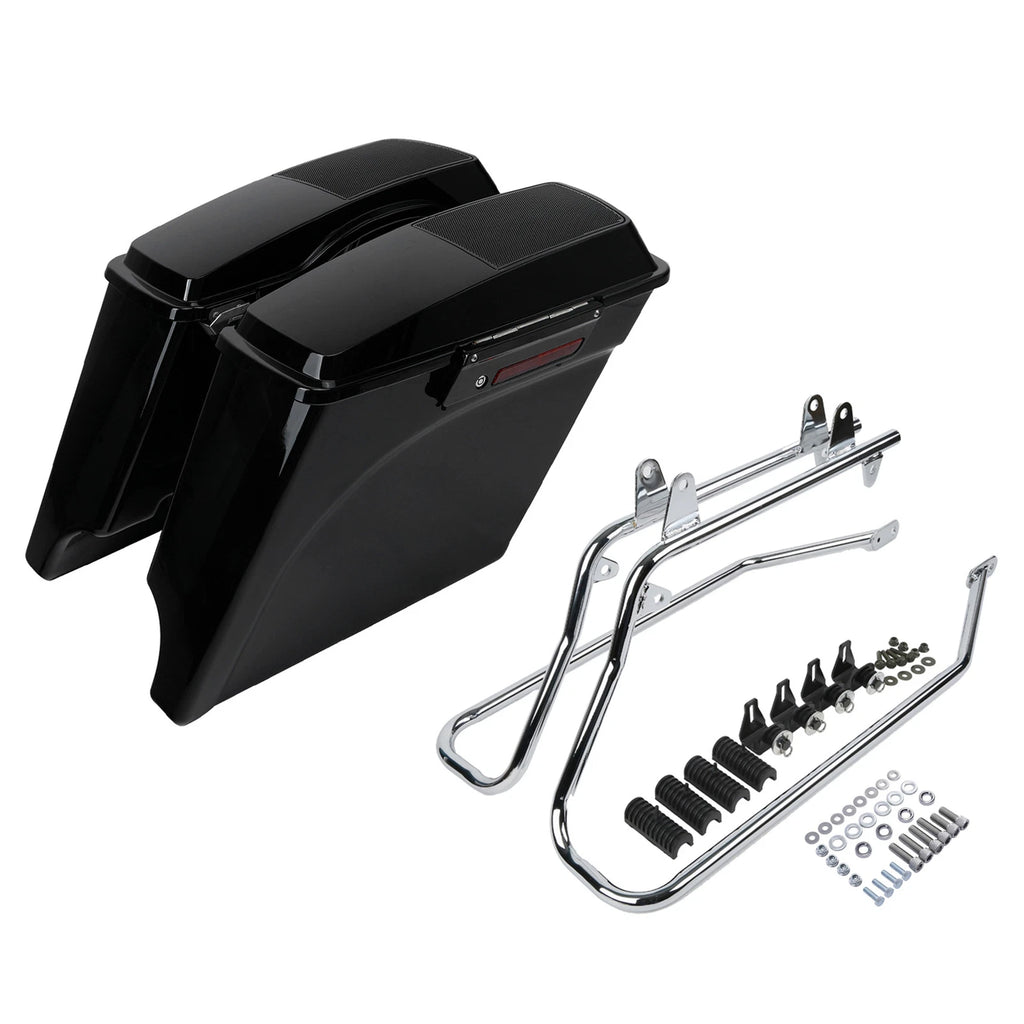 5" Stretched Saddlebags Speaker Lids Bracket for Harley Softail (1984–2017)
