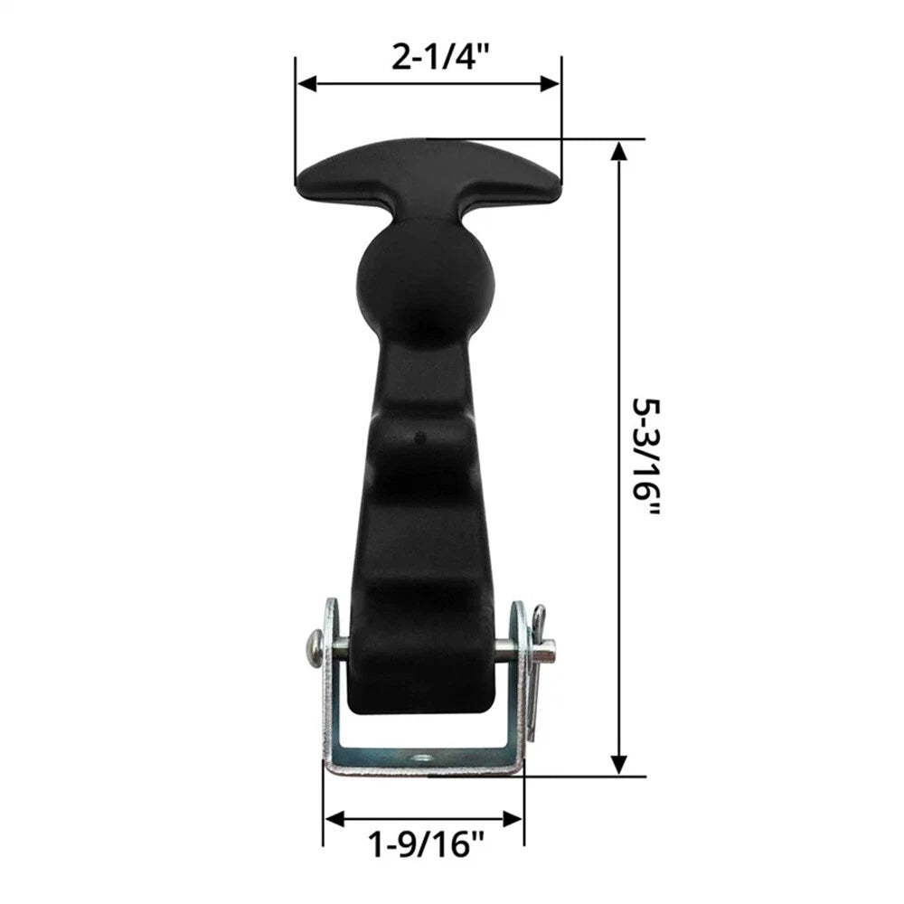 2X T-Handle Draw Latches with Brackets for Universal Applications