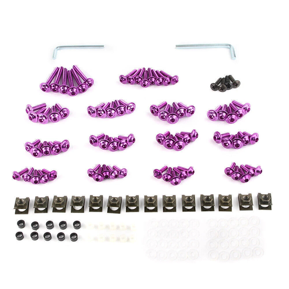 Fairing Bolt Kit for Kawasaki Ninja ZX12R (2000–2006) - Purple