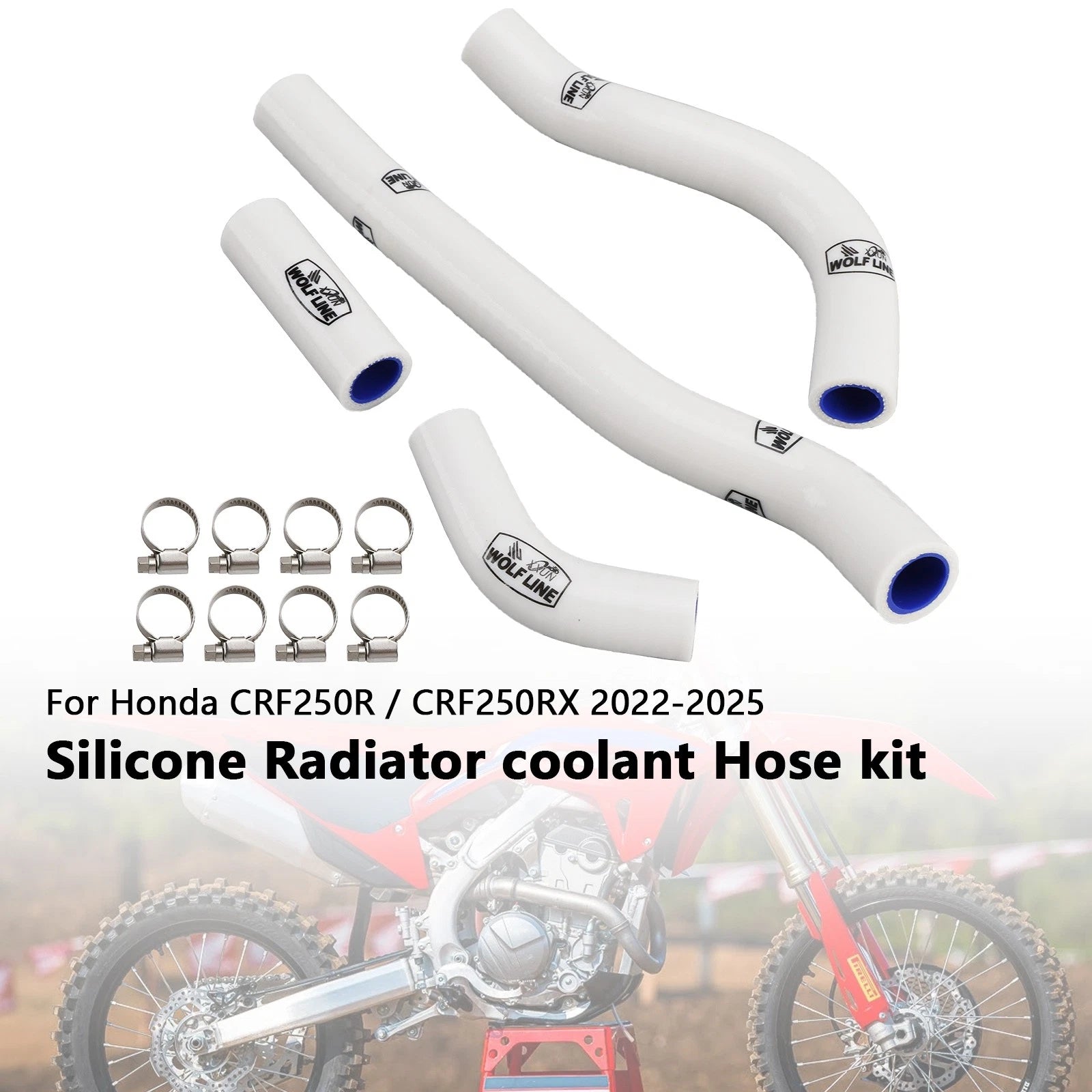 Silicone Radiator Coolant Hose for Honda CRF250R CRF250RX (2022–2025)