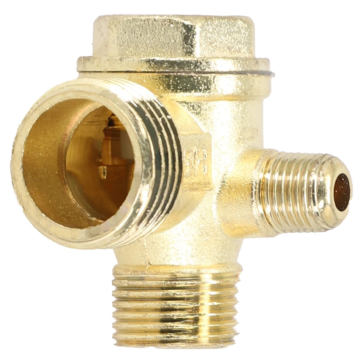 1pc 42x39mm Pipe Connection 3-Way Air Compressor Check Valve Zinc Alloy