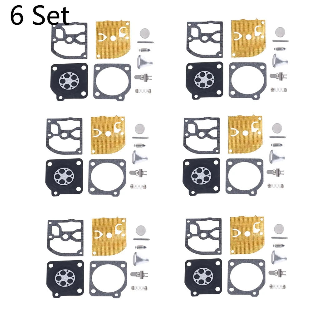 Set of 6 Carburetor Rebuild Kits for Zama RB-45 (C1Q EL1/EL5/EL6/EL7/EL10/M43)