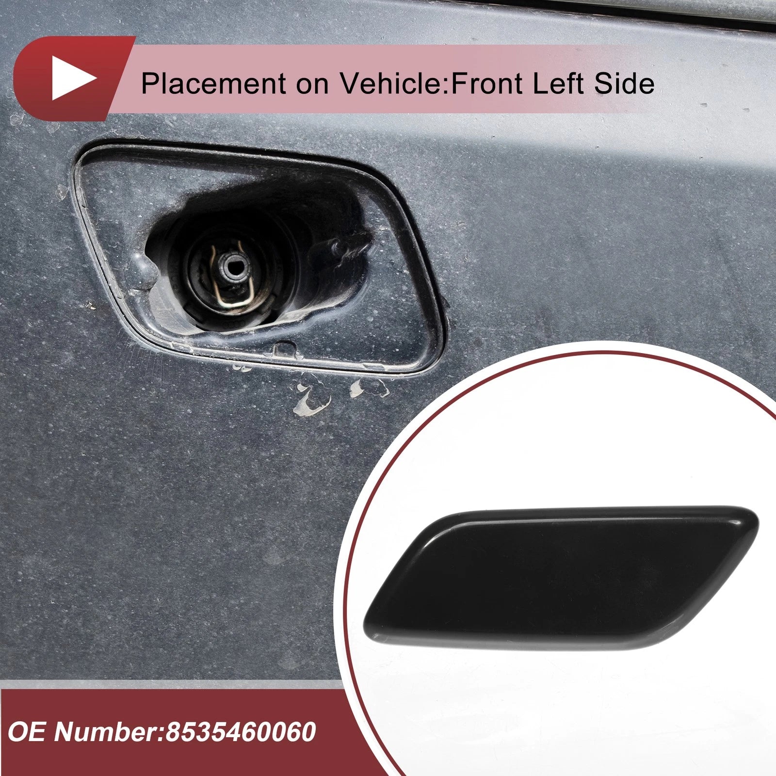 Front Left Washer Nozzle Cover Cap for Lexus LX570 (2013–2015) Unpainted
