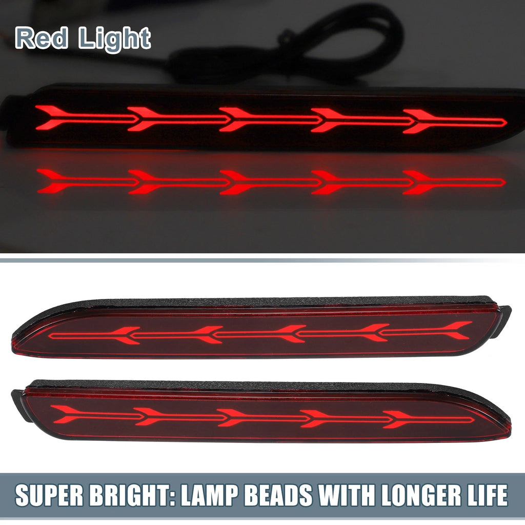 Pair Rear Bumper Reflector Light for Toyota Camry (2006–2014) Red