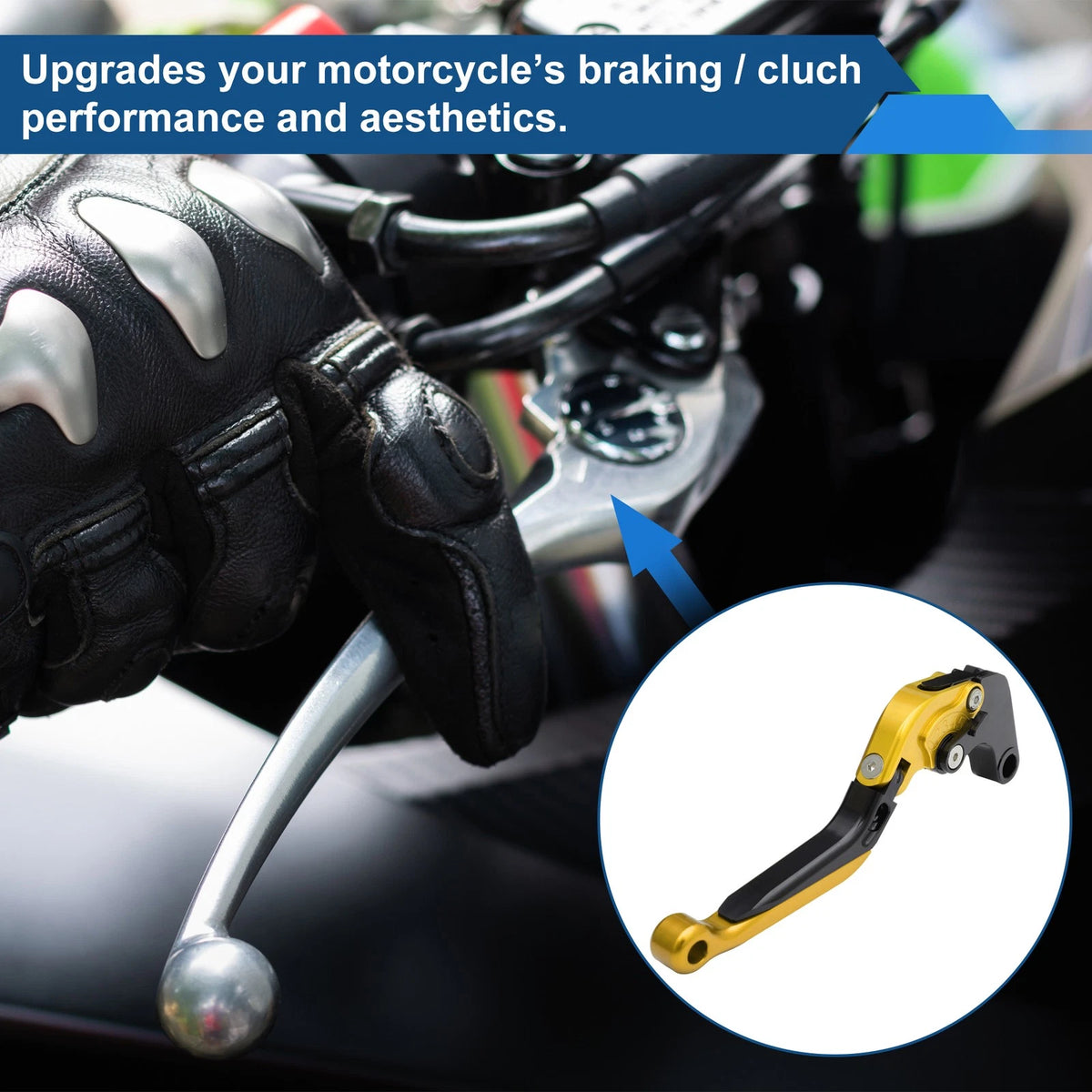 Adjustable Short Brake Clutch Lever for Aprilia RSV4 (2009–2022) Gold Tone