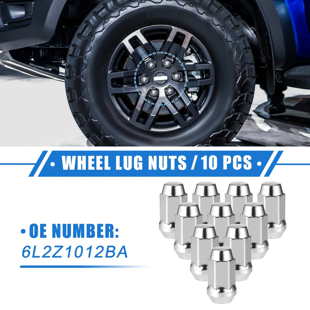 Wheel Lug Nuts Set Replacement for Lincoln MKS and Ford Explorer (1/2-20) (2011–2018)