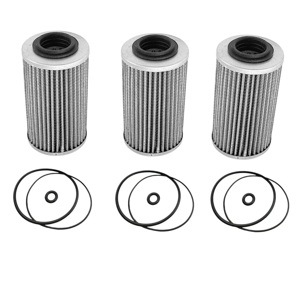 3 Pcs Oil Filter W/O-Rings for Sea-Doo GTI RXT RXP GTX (130hp 300hp)