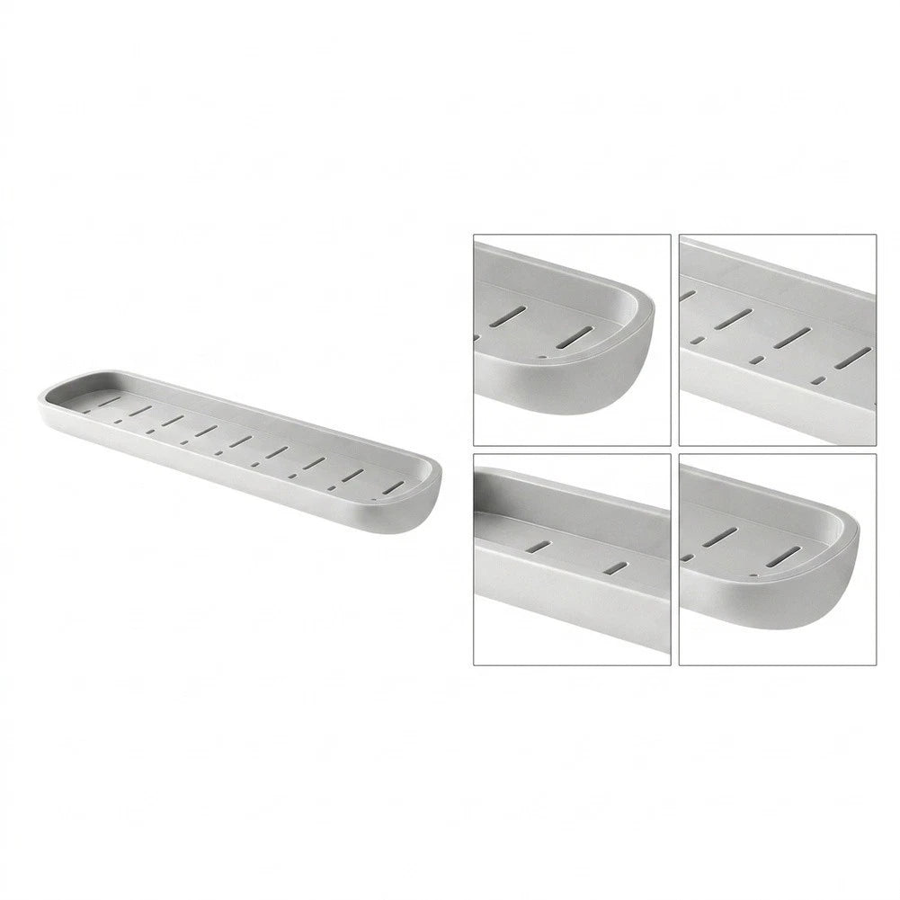 Wall Mount Shower Shelf for Toiletries 42x12x5.5cm Drainage Design