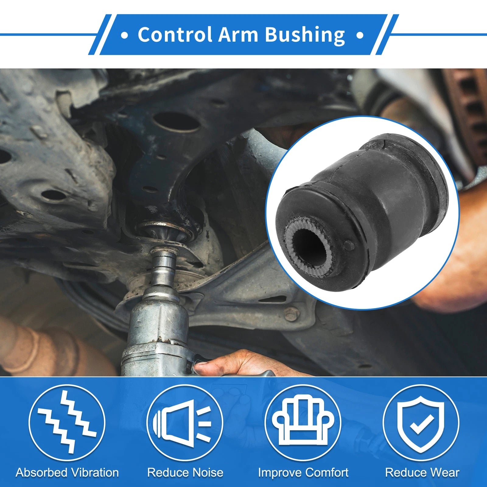 Front Lower Control Arm Suspension Bushing Replacement for Toyota Corolla (1990–2000)