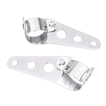 2X Fork Mount Headlight Casing Brackets for Cafe Racer Bobber Chopper