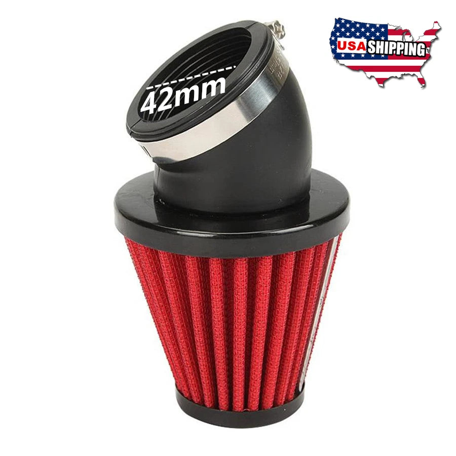 45° Bent Air Intake Filter for Universal Scooter ATV (42mm Inlet)