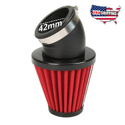45° Bent Air Intake Filter for Universal Scooter ATV (42mm Inlet)