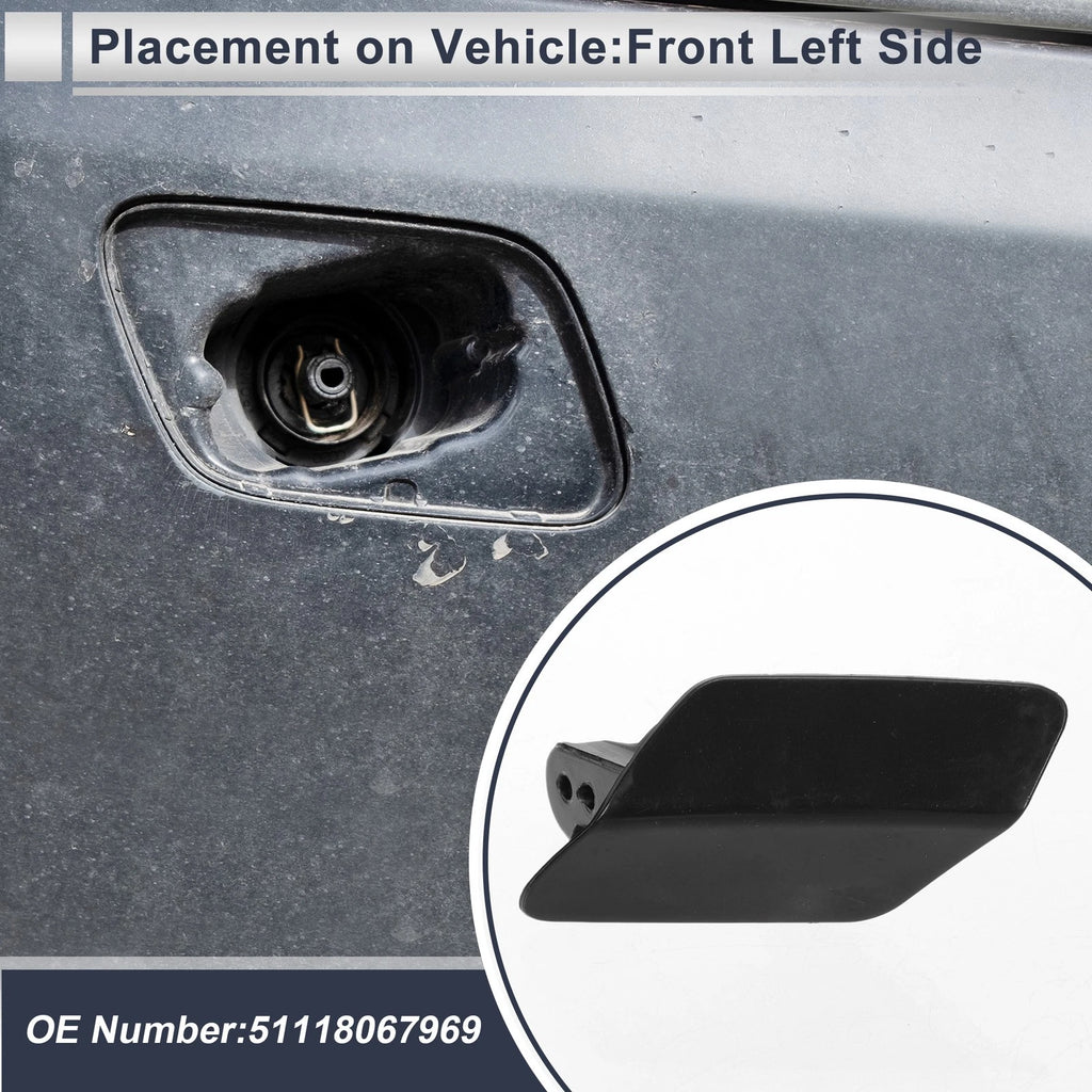 Front Left Headlight Washer Nozzle Cover Cap for BMW 320i (2005–2018)