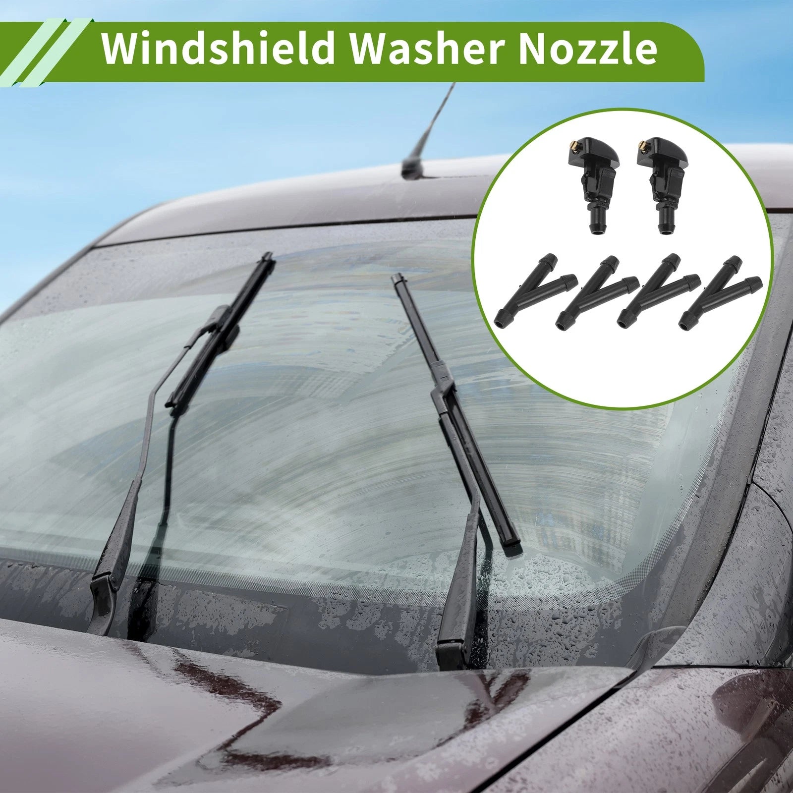 Windshield Washer Nozzle With Hose Connector for Ford Focus (2012–2018)