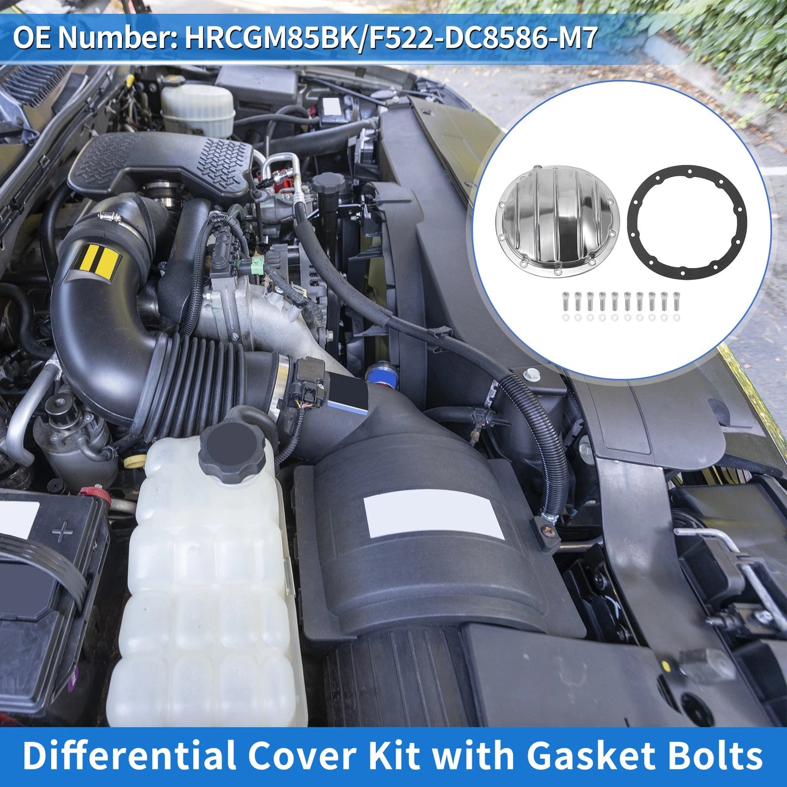 Rear Differential Cover Kit with Gasket for Chevy for GM 8.5 and 8.6 (2000–2013)