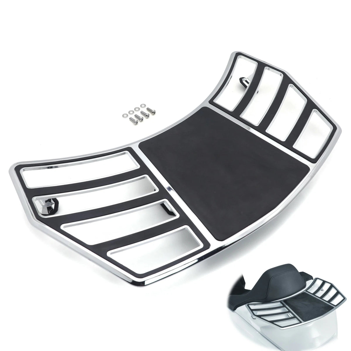 Chrome Rear Trunk Luggage Rack Carrier for Honda Gold Wing GL1800 (2018–2021)