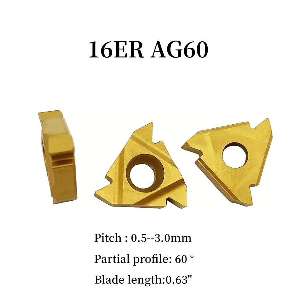 20pcs Carbide Threading Inserts for Model 16ER AG60