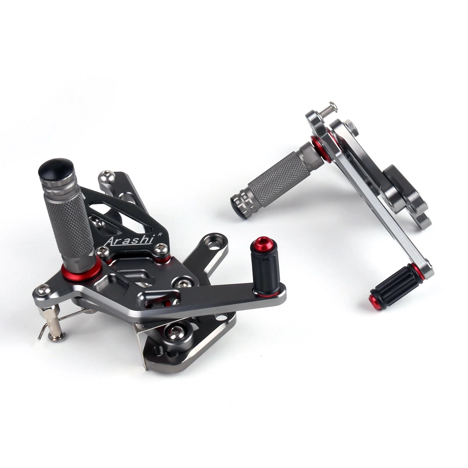 Racing Rearsets Footrest Set for Yamaha YZF R25 (2015–2019) Gray B2