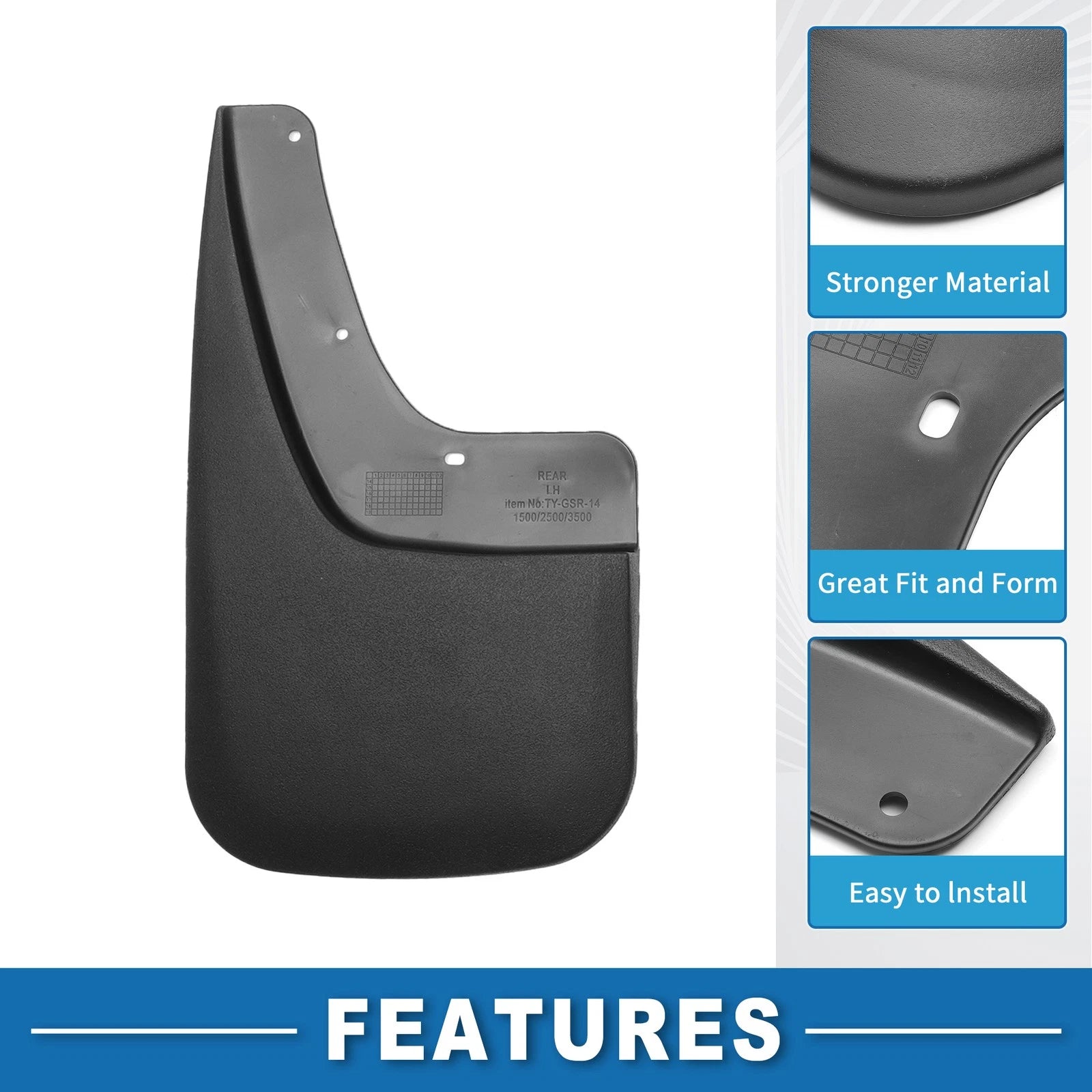 Mud Flap Splash Guard Front Set for Chevrolet Avalanche 1500 (2002–2006)