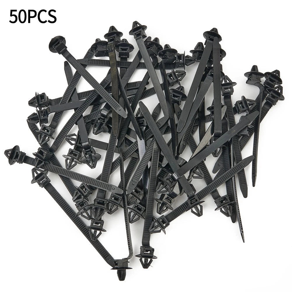Set of 50 Clips Fastener Zip Straps for Universal Use