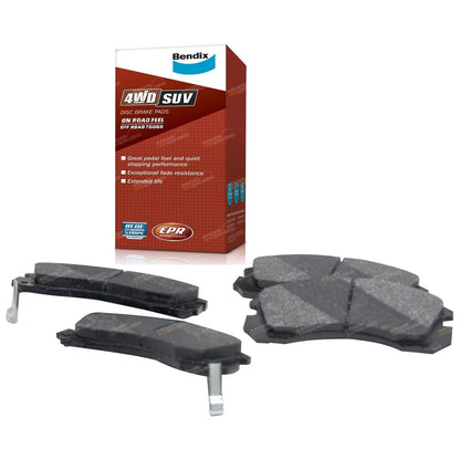 Set of 4 Bendix Front Disc Brake Pads for Mitsubishi Pajero (1991–2000)
