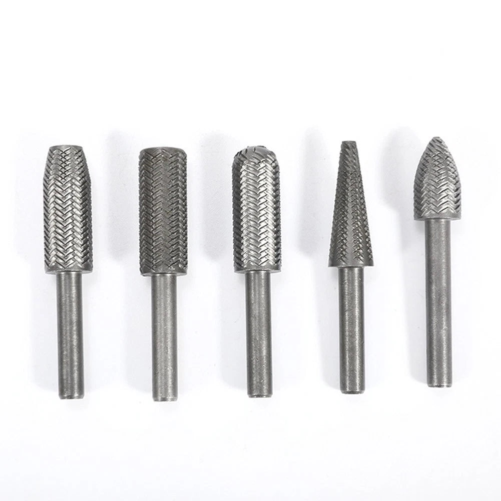 5 Piece Rotary Rasp File Set for Milling