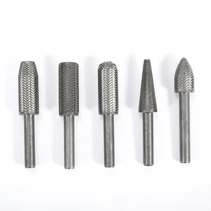5 Piece Rotary Rasp File Set for Milling