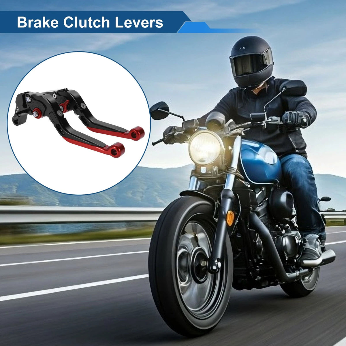 Short/Long Brake Clutch Levers for Aprilia RS660 (2020–2025) Black Red End