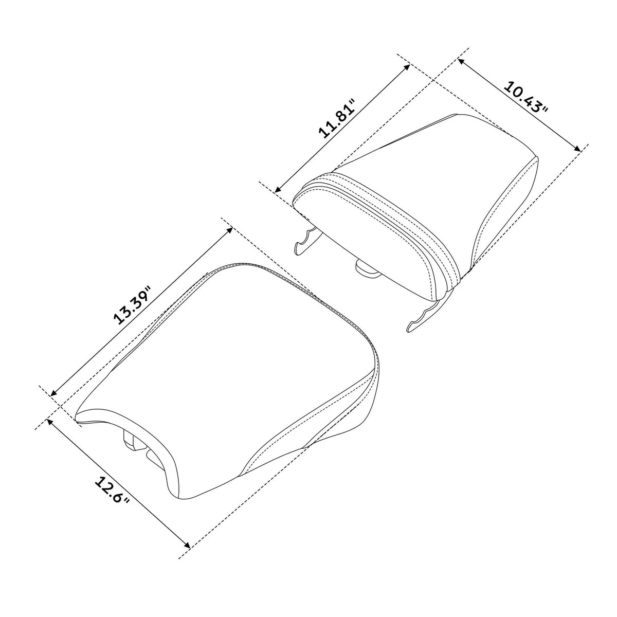Driver & Passenger Seats for Honda CBR600F4i CBR600FR (2001–2003)