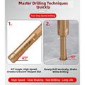 4 Piece Diamond Drill Bit Set for Hard Tiles Granite Concrete