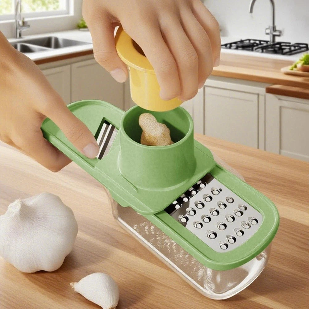 3-in-1 Garlic Grinder Kitchen Tool with Easy Clean Safety Hand Guard