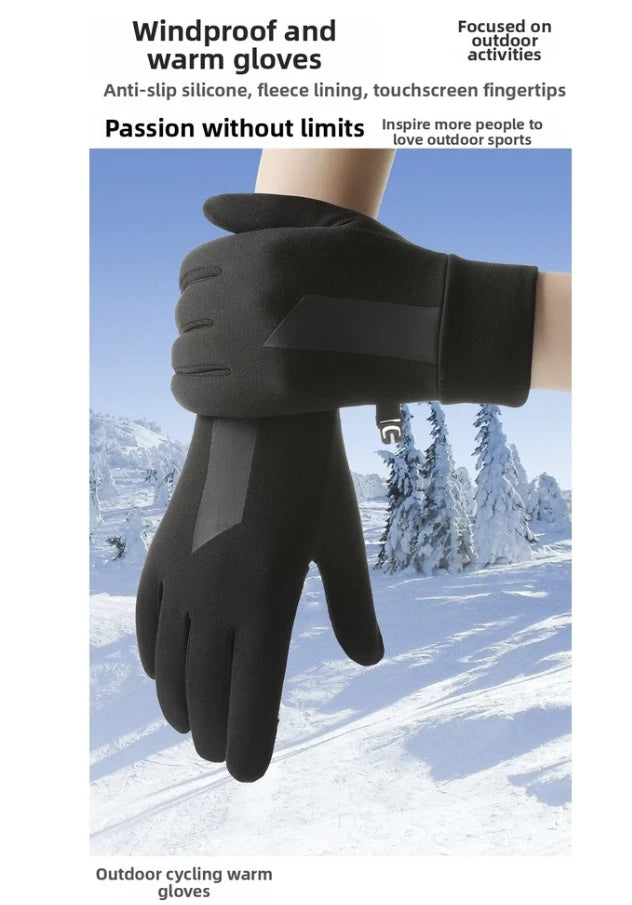 Waterproof Winter Gloves for Running - Windproof, Touchscreen Compatible