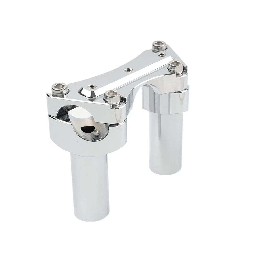 3.5" Straight Handlebar Riser & Top Clamp Chrome For Harley Dyna Tour Road Glide