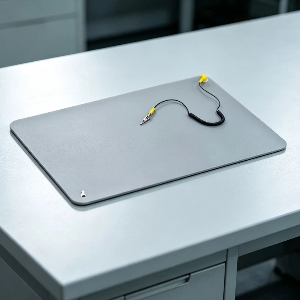 Flexible Rubber Antistatic Mat 60x40cm with Detachable Ground Cord