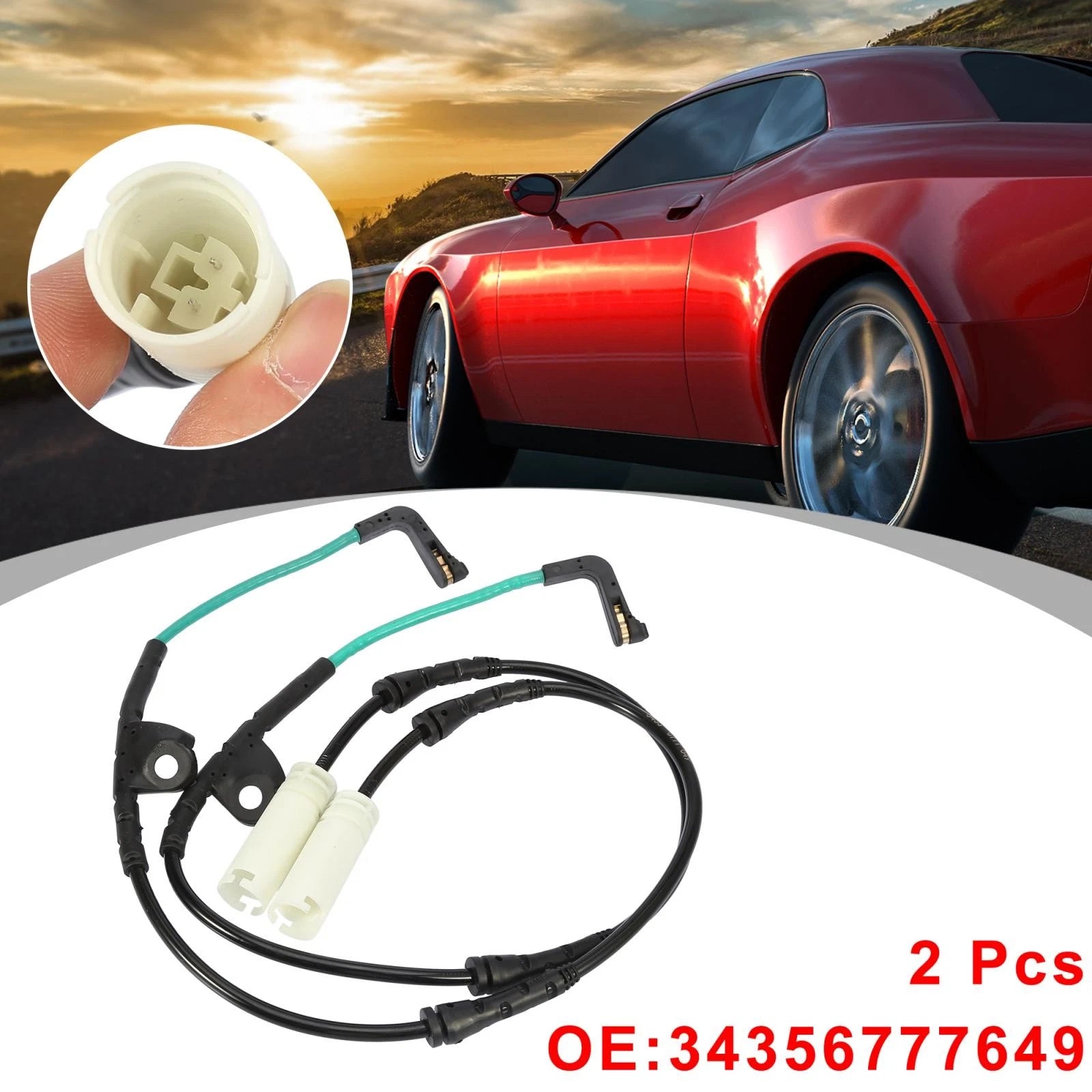 Brake Pad Wear Sensor Front Left Right for BMW 335i xDrive (2006–2010)