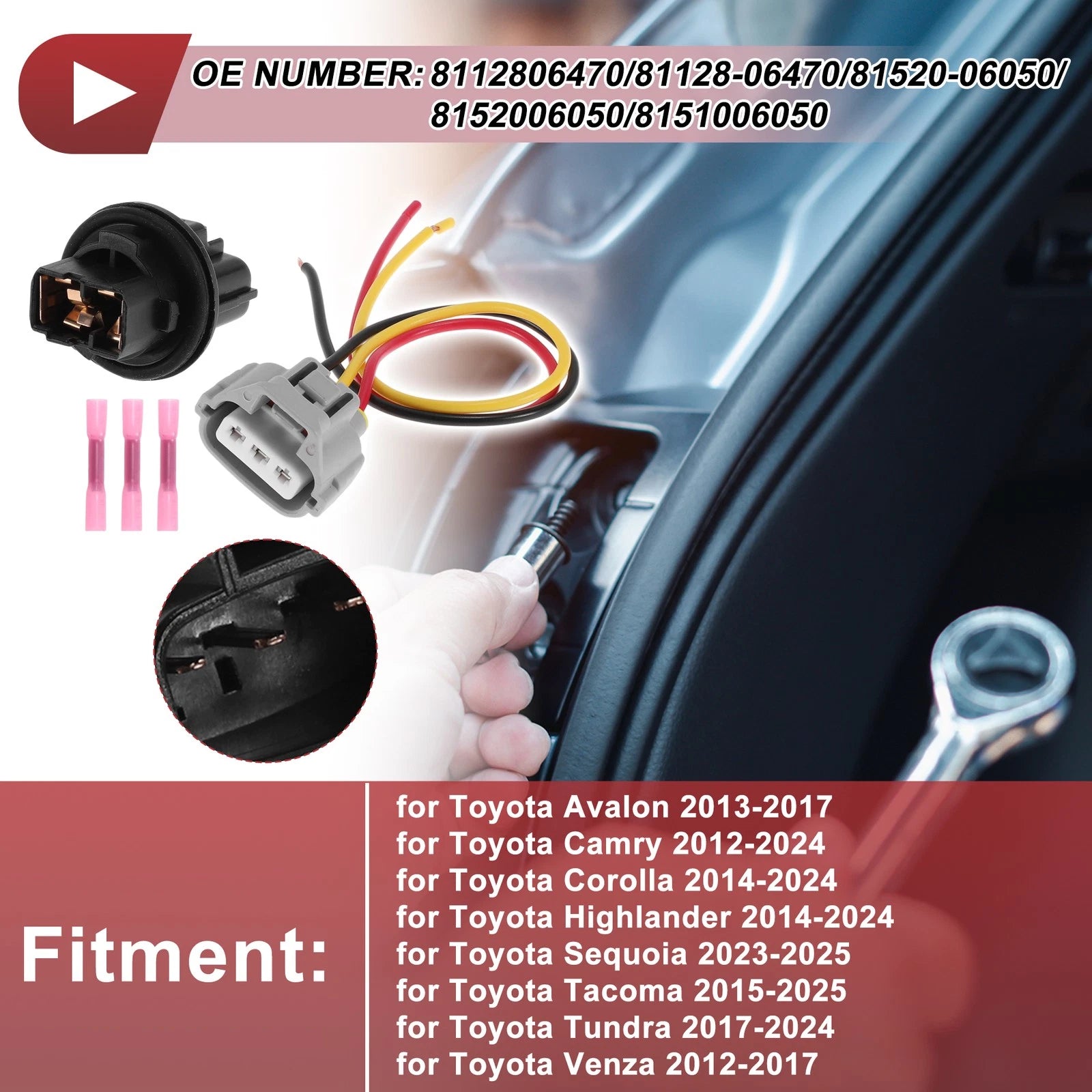 Turn Signal Light Socket Wiring Replacement for Toyota Avalon (2013–2017)