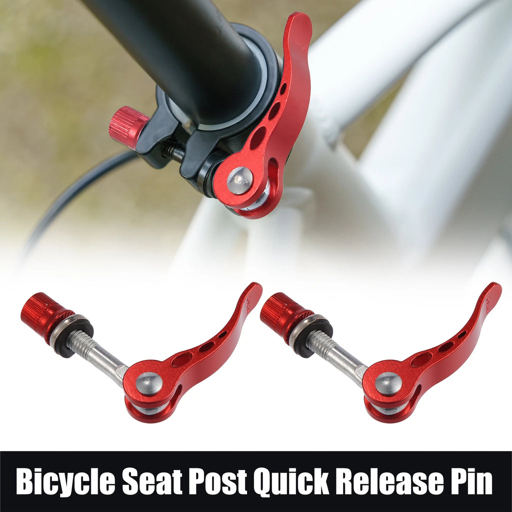 2pcs Aluminum Alloy Seat Post Quick Release Pin Skewer Bolt for Red Bicycle (2000–2000)