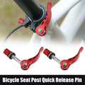 2pcs Aluminum Alloy Seat Post Quick Release Pin Skewer Bolt for Red Bicycle (2000–2000)