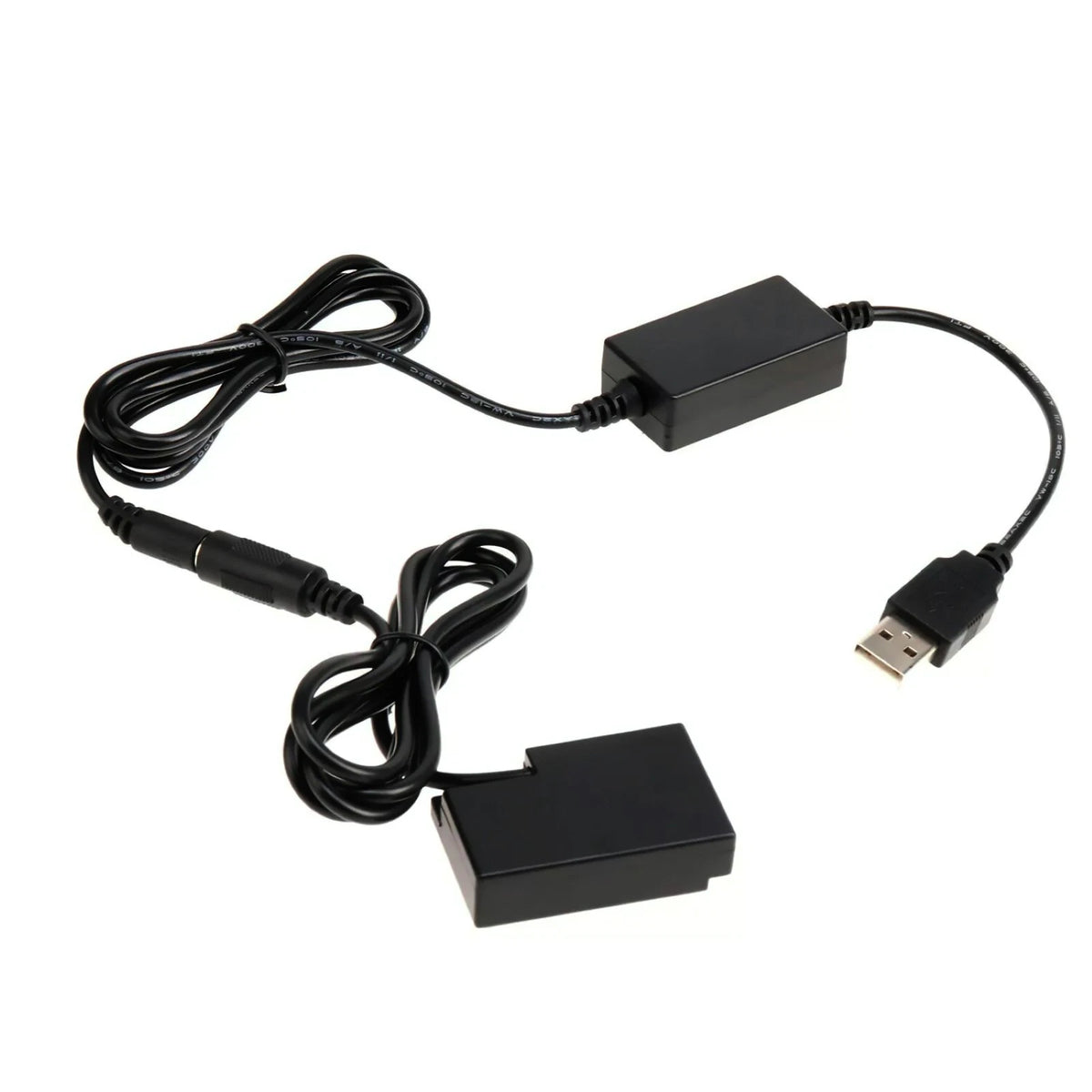 DR-E18 Dummy Battery + USB Power Cable for Canon EOS RP, 77D, 800D