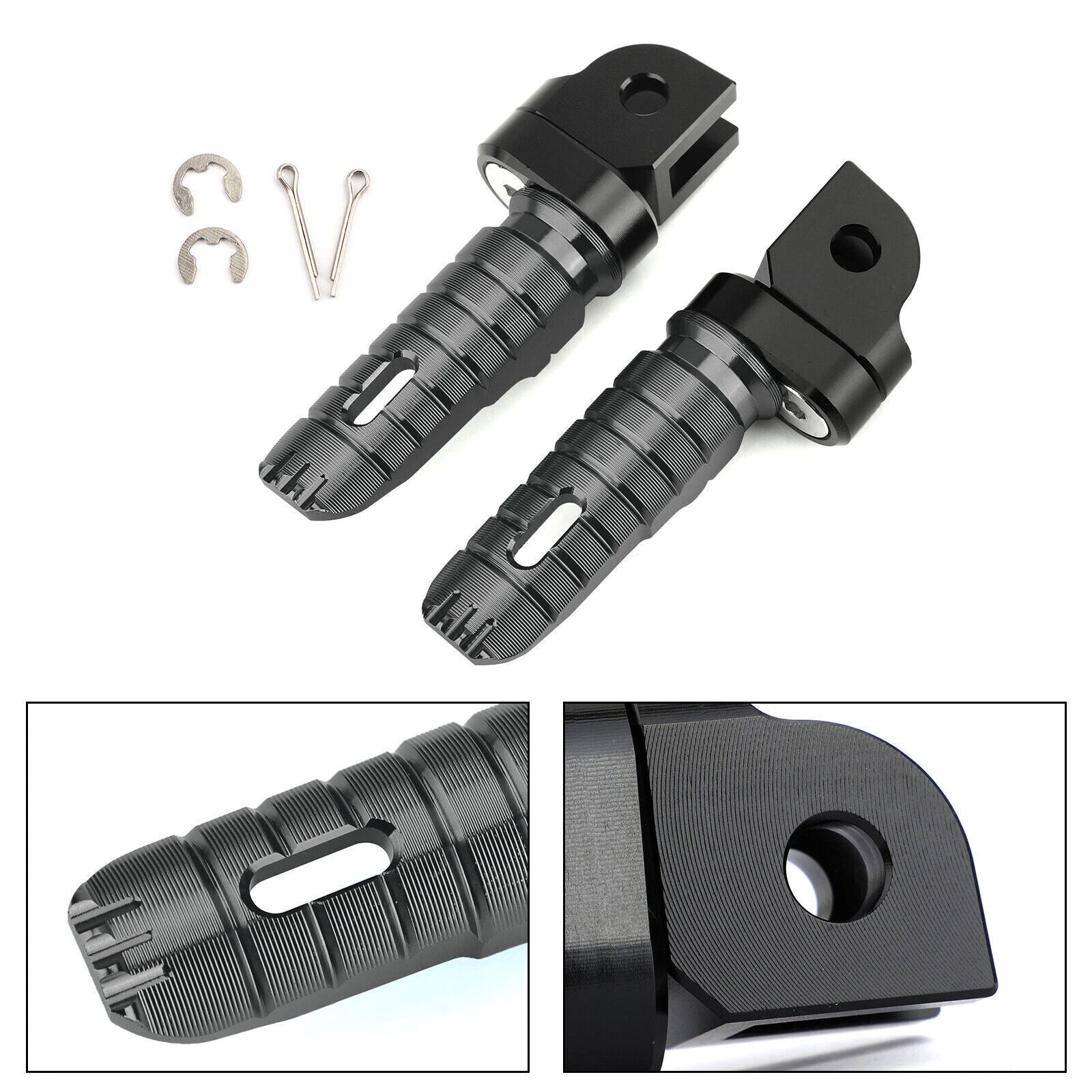 Front Footrests Foot Pegs for Honda CB125R/250RR CBR1000RR CB600F CB1100 (T9)