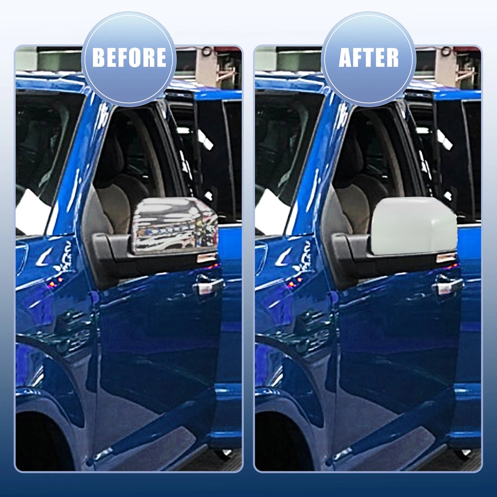 Rearview Mirror Cover Caps Top Half Replacement for Ford F150 (2015–2020)
