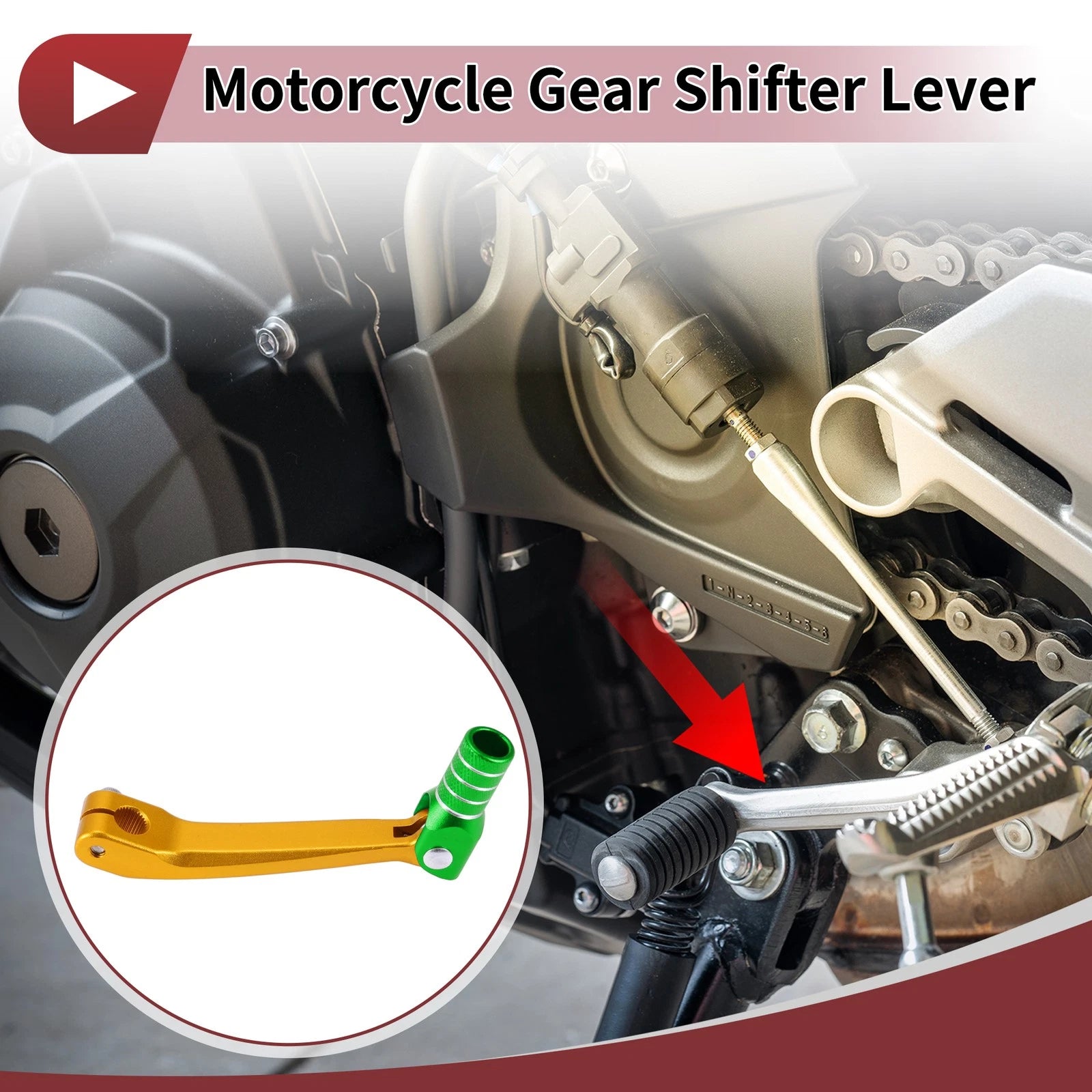 Gear Shift Lever Replacement for Honda CRF150F (2003–2021) Gold Tone Silver